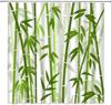Bamboo Shower Curtain Green Bamboo Forest Tree Japanese Asain Art Rustic Wild Nature Plant Scenic Watercolor Fresh Spa