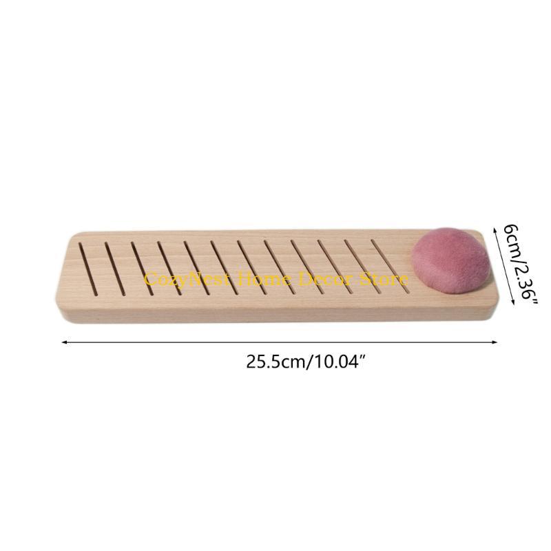 92MF Wooden Thread Rack Thread Plate Holder Organiser with Sewing Pins Holder for Embroidery Thread Quilting and Sewing Pins