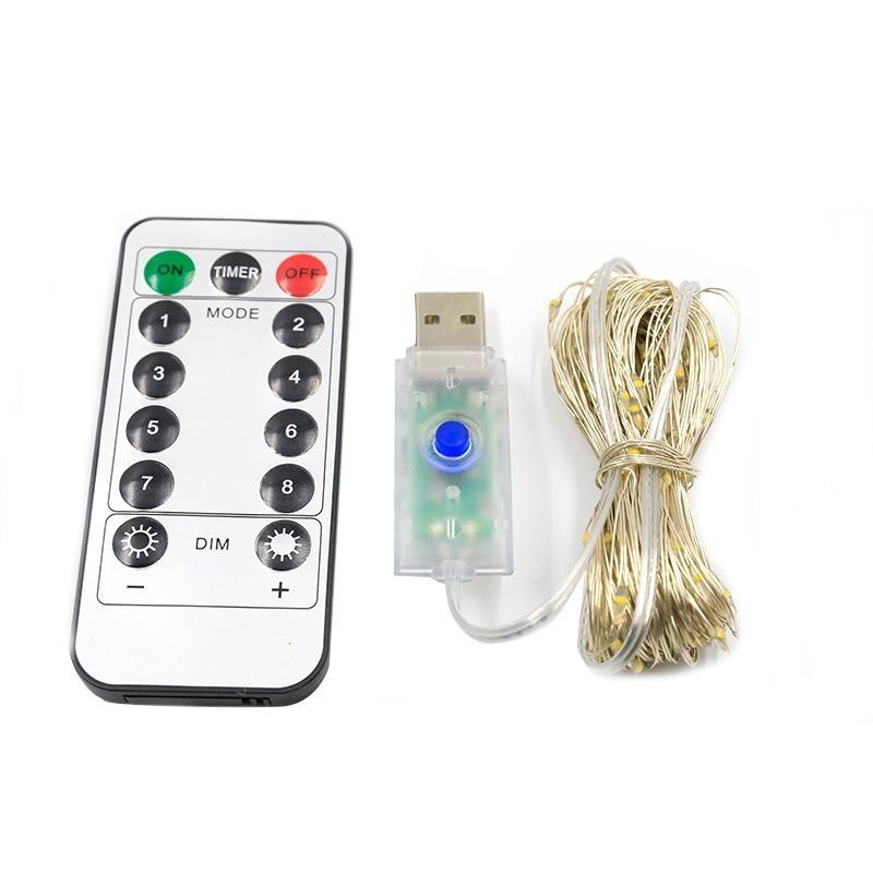 100m LED USB Copper Wire String Lights - Multicolor Starry Sky Christmas Decor