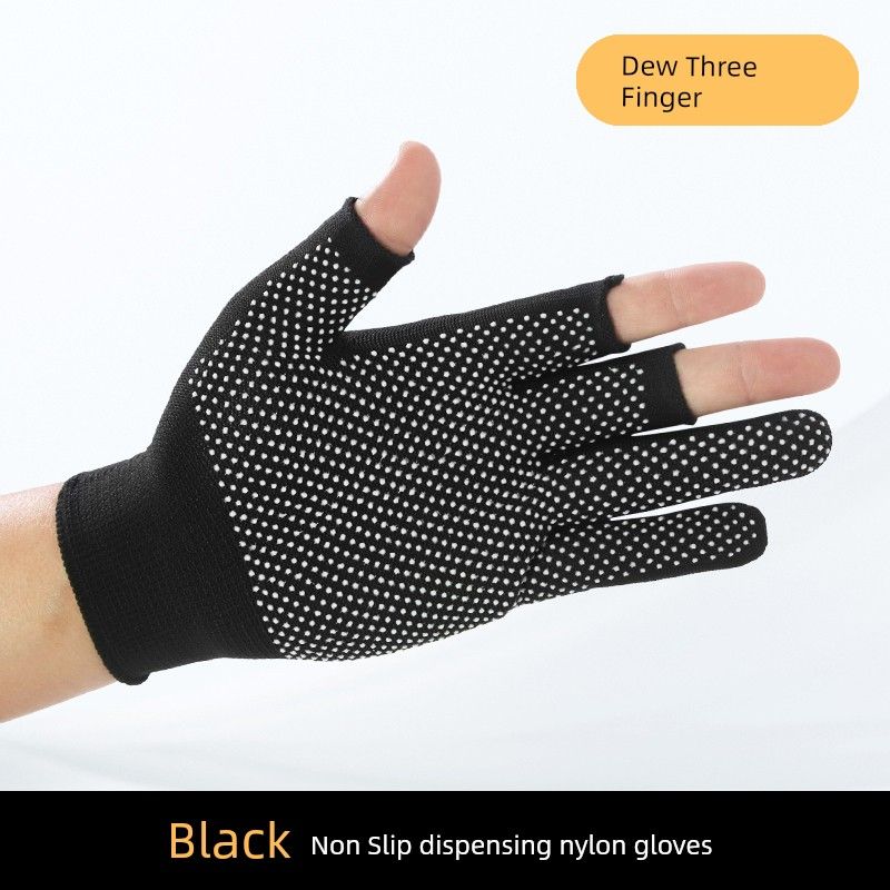 

Non Slip Special Exposed Two-Finger Gloves Summer Thin Men s and Women s Driving Sun Protection Fishing Fitness Cycling Leaking Three-Finger Gloves Black Non Slip Dew three-finger -5 pairs One size
