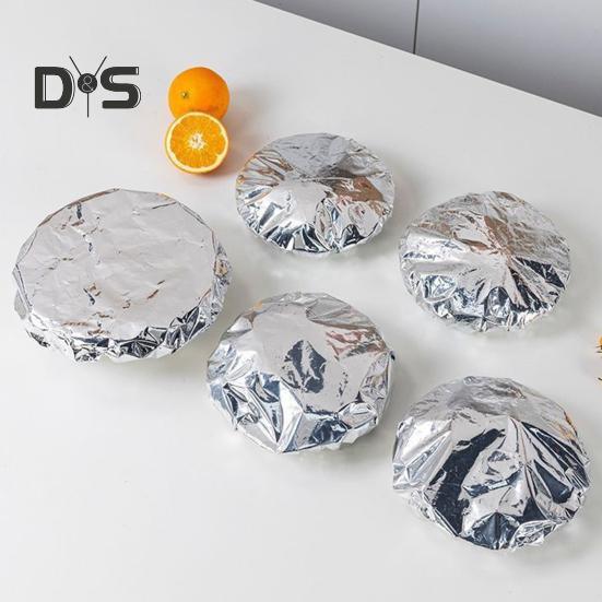 Folie de aluminiu, folie de izolație, capac rezistent la căldură pentru alimente, pentru bucătărie, pungi elastice pentru păstrarea prospețimii, folie de aluminiu, capace pentru depozitarea alimentelor