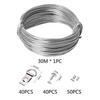 131pcs 30m Picture Wires Set with Hangers Frame Wires Set for Mirrors & Artwork