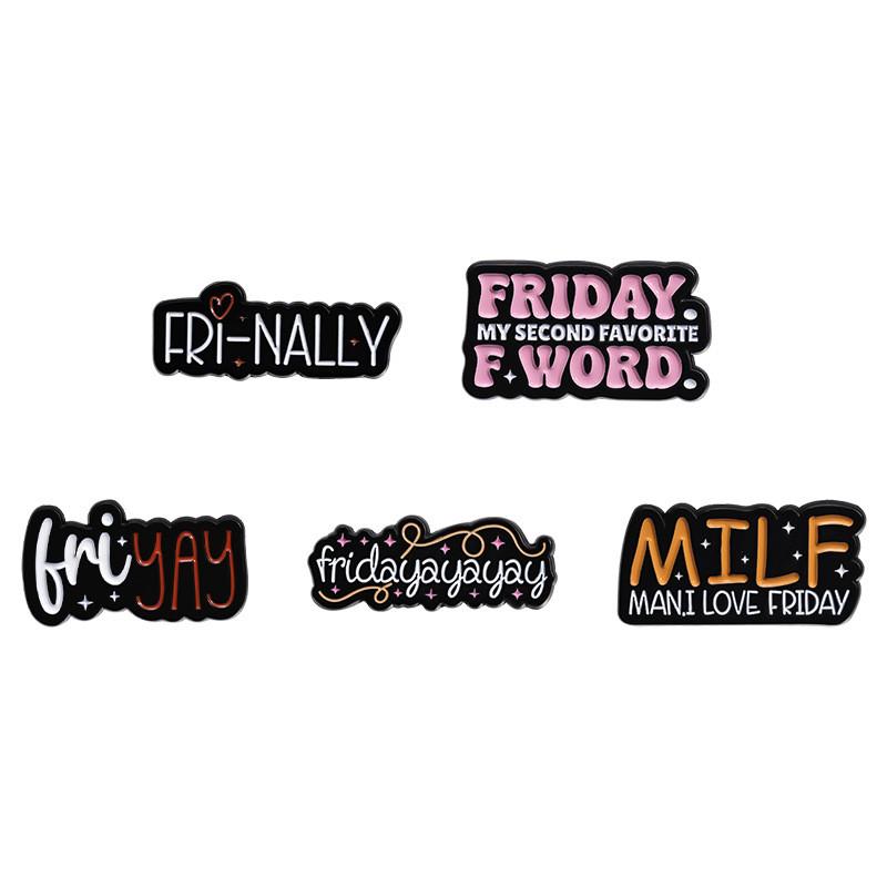 Bold Contemporary And Letter Brooches With Colorful Designs Perfect For Casual And Wear Formal