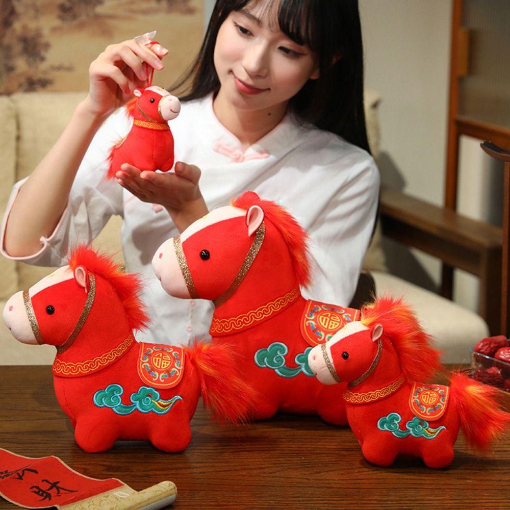 Creative Stuffed Animal Doll Fluffy Zodiac Pony Figurine  Chinese New Year