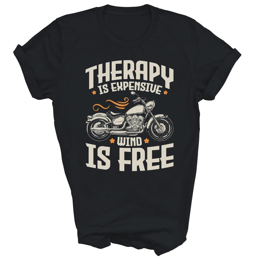 

Cool Motorcycle Rider Therapy Lovers Biker Unisex Shirt Gift M