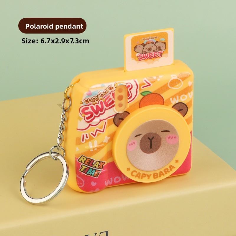 Capybara Camera Flash Keychain With Light And Sound For Kids Gift