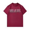 100% Cotton Men's Crew Neck Short Sleeve T-Shirt, Dream Big Start Small Inspirational Slogan Print Casual Breathable Soft Tee for Daily Street Wear