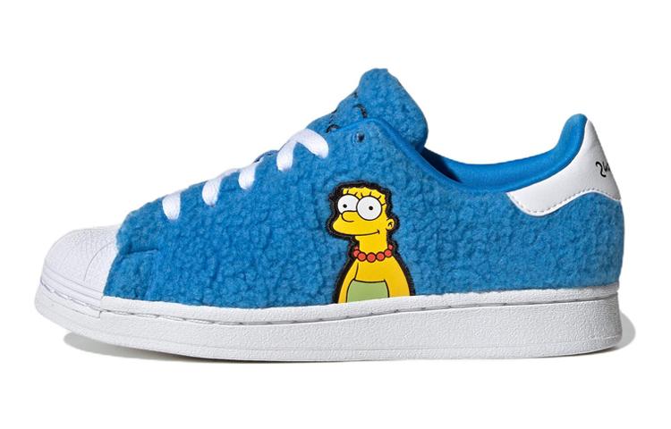 

Adidas Originals SUPERSTAR J Устойчивые к истиранию Низкие Детские Скейтбордические Кроссовки Синие Унисекс GZ1774 35.5
