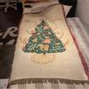 Textile City Merry Christmas Squirrel Pine Tree Tapestry Jacquard Throw Blanket Dust Proof Sofa Cover Home Decorative Textile