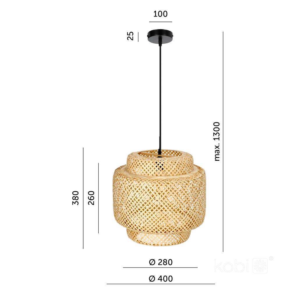 Boho Bamboo Hanging Lamp 40cm 1xE27