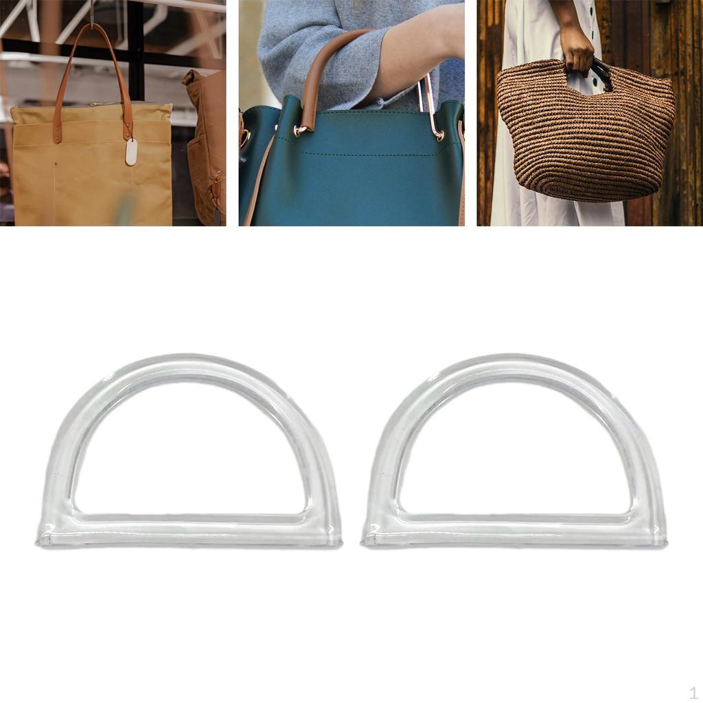 2PCS Resin Purse Handles, Replacement Handles for DIY Bag Handbags Clutch Making