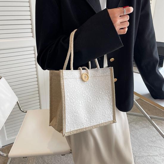 Women Handbag Floral Print Large Capacity Versatile Shoulder Bag Casual Everyday Bag Minimalist Tote Bag