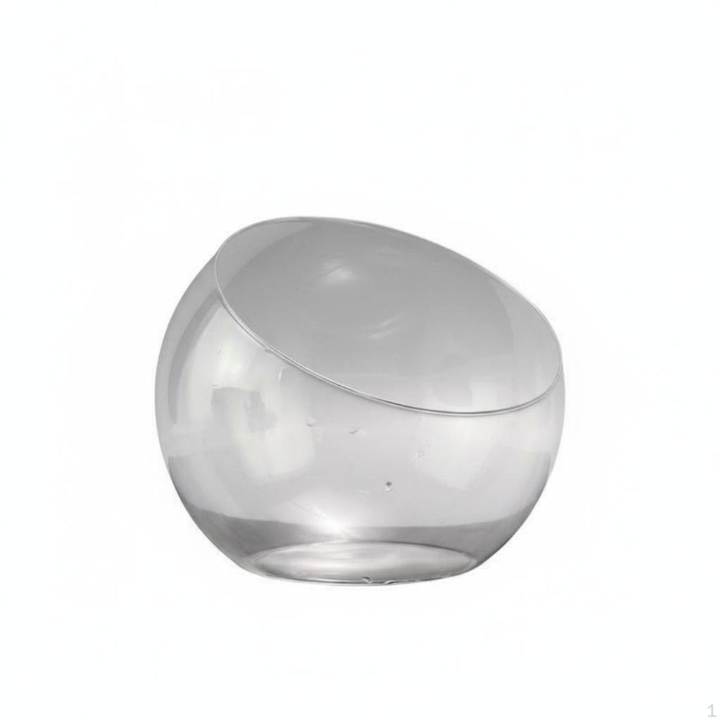 Micro Landscape Container High Transparent Nature Slant Cut Glass Bowl Creative Design Angled Mouth