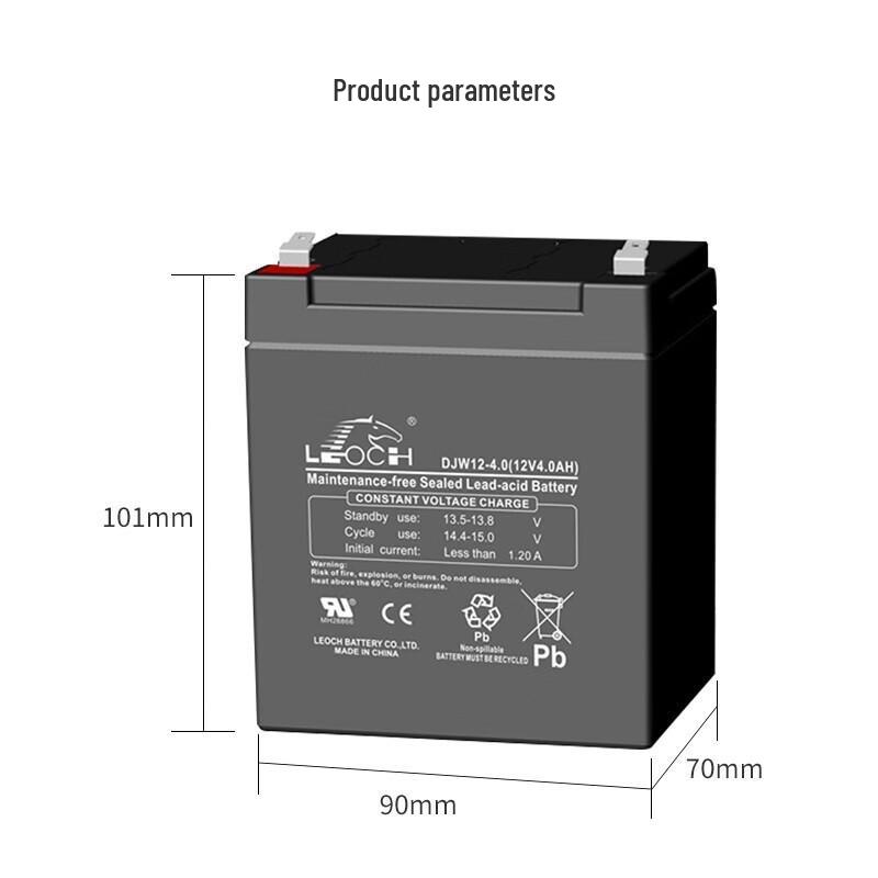 LEOCH DJW12-4.0 VRLA Sealed Lead-Acid Battery