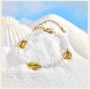 Bohemian Metal Shell Pearl Bracelet for Women Waterproof Stainless Steel Bead Bracelet Summer Beach Vacation Wrist Jewelry 2026