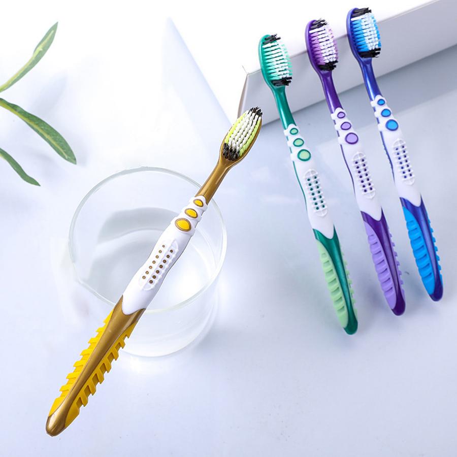 Unknown Color Shipment 4/12pcs Manual Hard Hair Toothbrush for Efficient Oral Cleaning, Individually Packaged for Adults