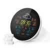 A84E-Wireless Weather Station Tuya Wifi Weather Clock Thermometer Hygrometer LCD Display With Alarm Function