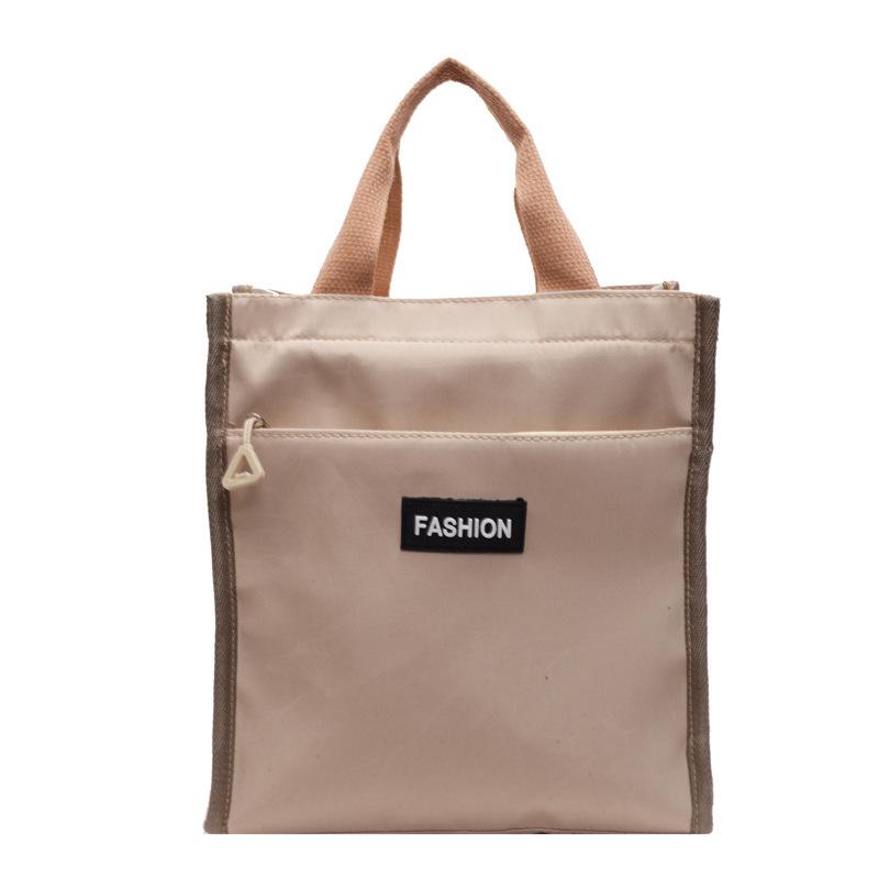 Hand Carry Office Workers Lunch Box Bag Waterproof 2025 Autumn Niche Design Foreign Style Casual Fashion Solid Color Handbag