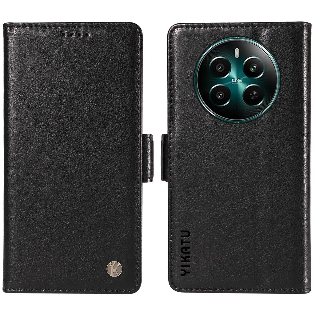 YIKATU YK-007 For Realme Narzo 70 5G/Narzo 70 Pro 5G/P1 5G/12 4G/12+ 5G Case Side Buckle PU Leather Phone Cover Litchi Texture