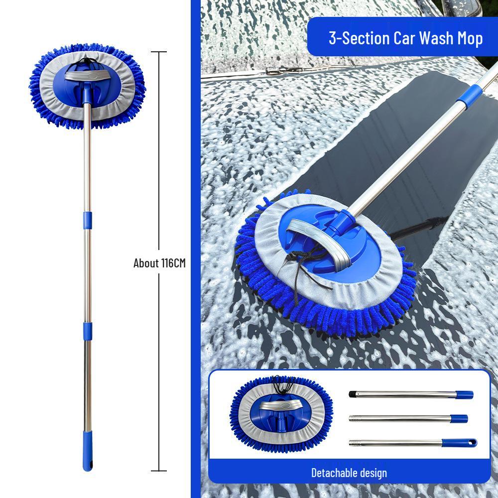 Stainless Steel Extendable Car Wash Mop & Brush