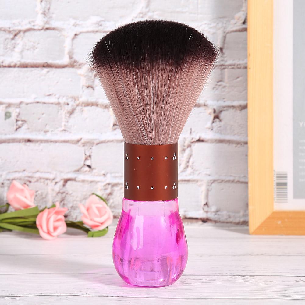 Portable Soft Fiber Hair Dust Cleaning Sweeping Brush Neck Face Hair Remover BrushPink