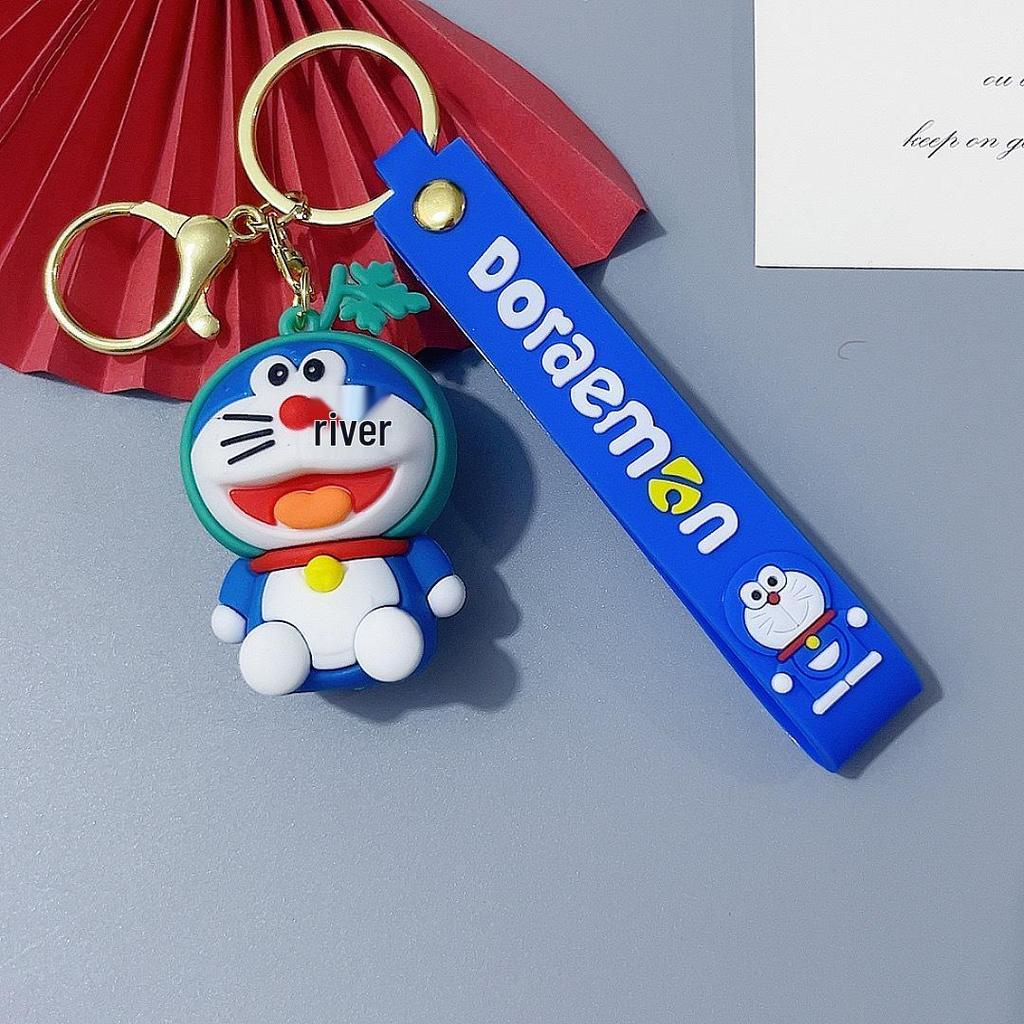 Blue Doraemon Cat Keychain Pendant - Cute Couple Bag Charm Gift