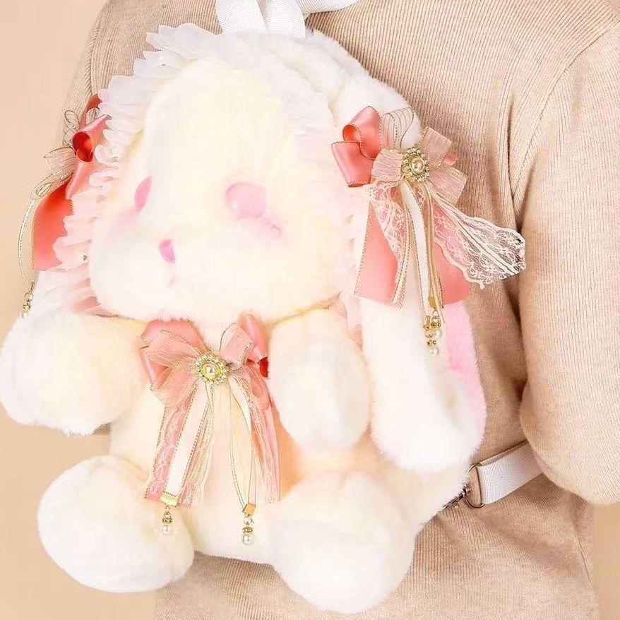 

Japanese Lolita Little Rabbit Pearl Crossbody Bag for Girls 30 cm