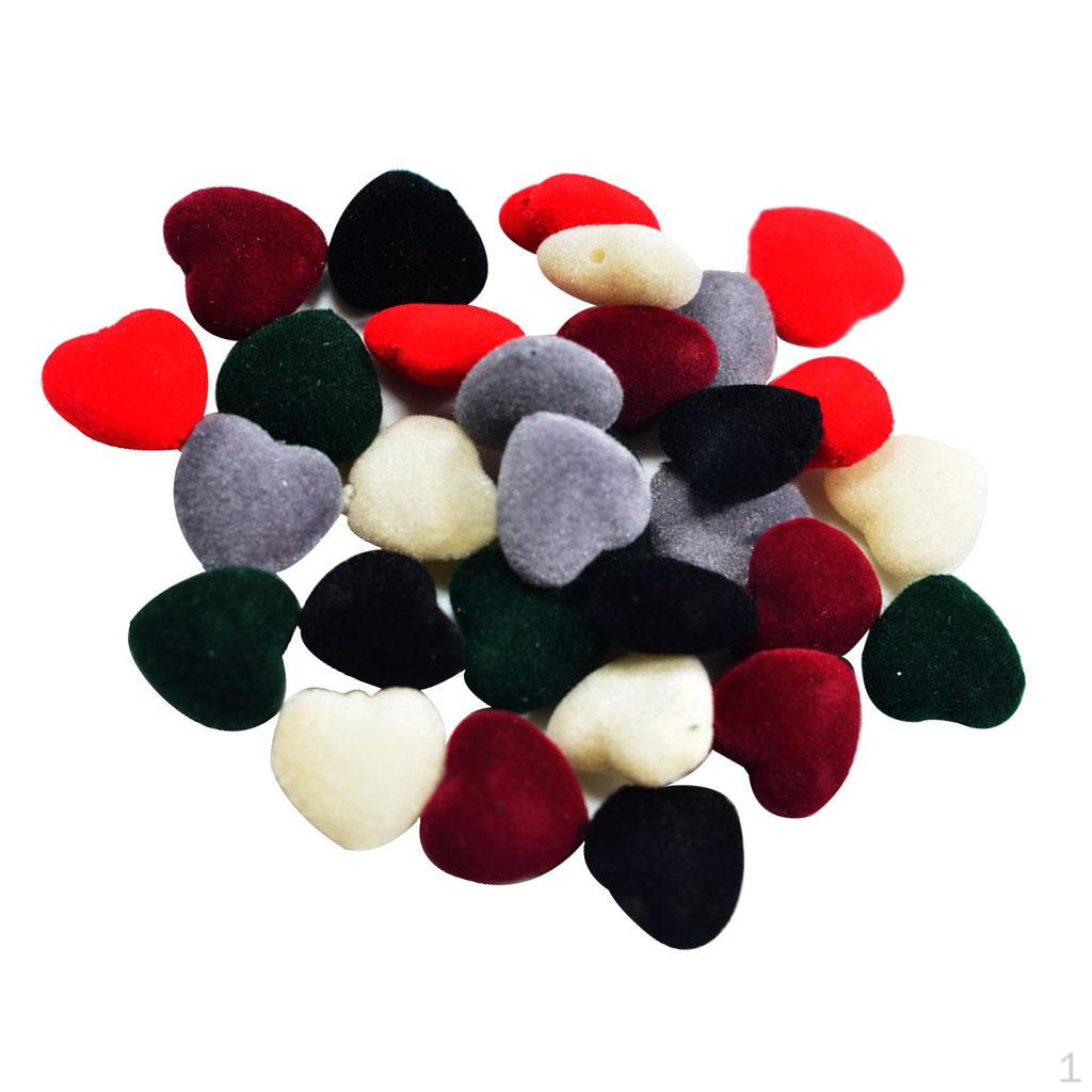 

30 Pieces Mixed Flocking Felt Spacer 18x20mm
