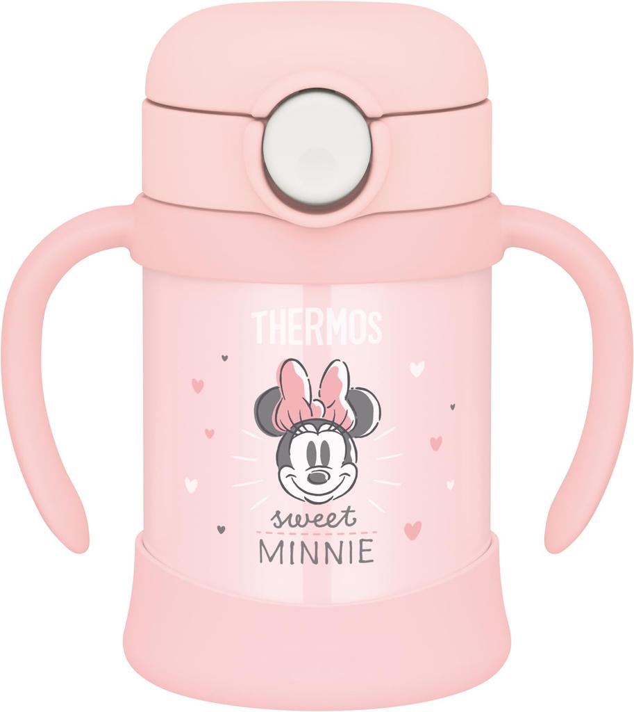 Thermos Vacuum Baby Straw Mug, 250ml, Pastel Pink, Disney Minnie Mouse, Insulated Only, FJT-250DS P-P