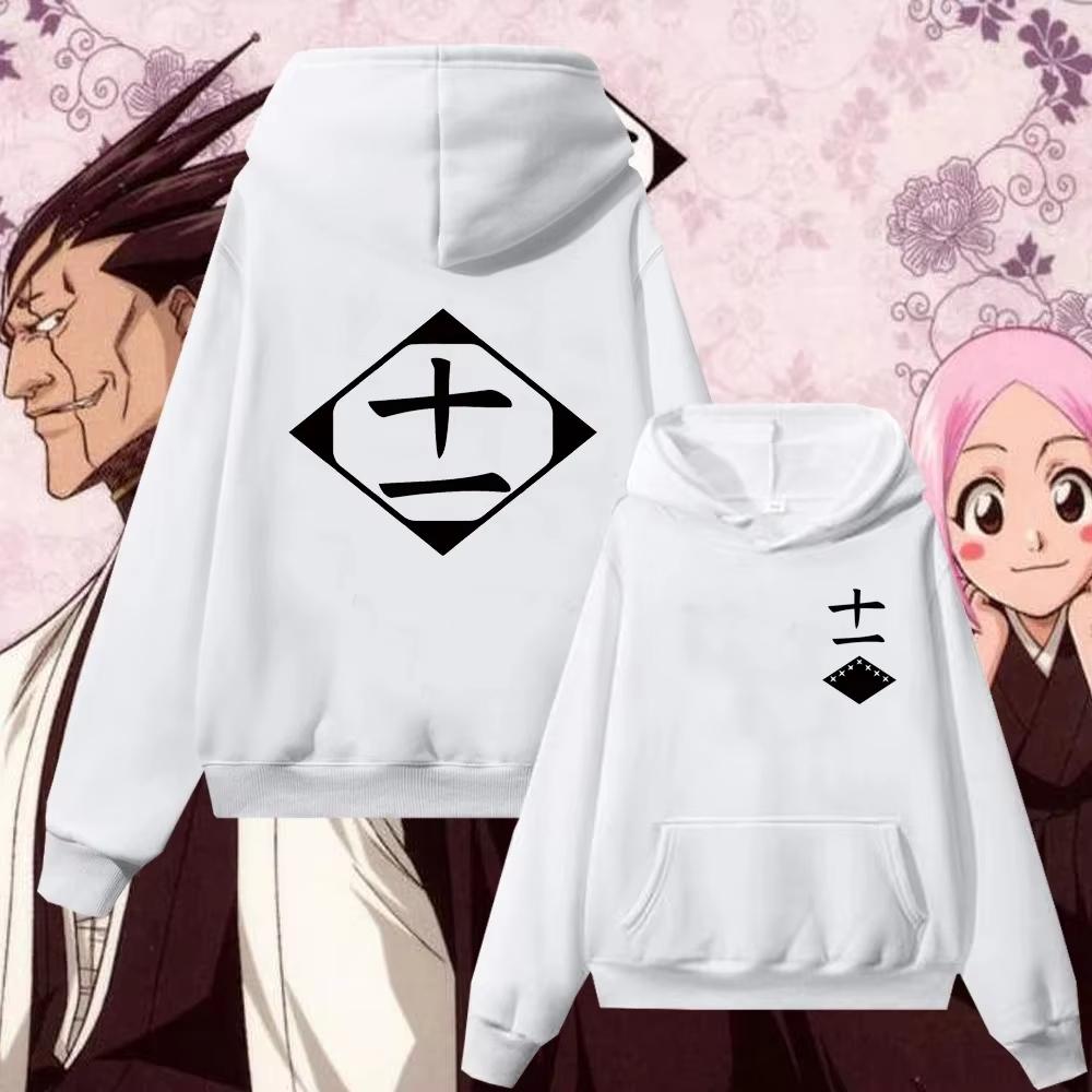 Hot Anime Bleach Zaraki Kenpachi Kusajishi Yachiru Graphic Hoodie Japanese Manga Loose Oversized Casual Streetwear Tops For Men Women