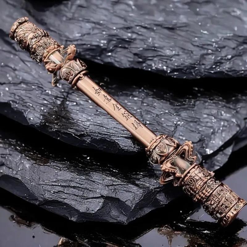 

Metal Fidgeting Roller Spinner Golden Cudgel Fingertip Spinning Top Tip Gyro Flywheel Edc Stress Reducing Workspace Table Men S Toys