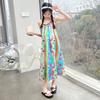Girls' Bohemian Vacation Style Retro Dress