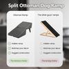 2-In-1 Convertible Wooden Home Step Stool Dog Ramp Stairs With Anti-Slip Panels And Suction Cups