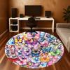 1pc Butterfly Mandala Pattern Office Round Rugs, Under Chair Round Rugs for Living Room, Bedroom, Bathroom Decoration Carpet 091859