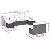 Vidaxl 9-Cz. Garden Furniture Set With Cushions, Beige, Poly Rattan
