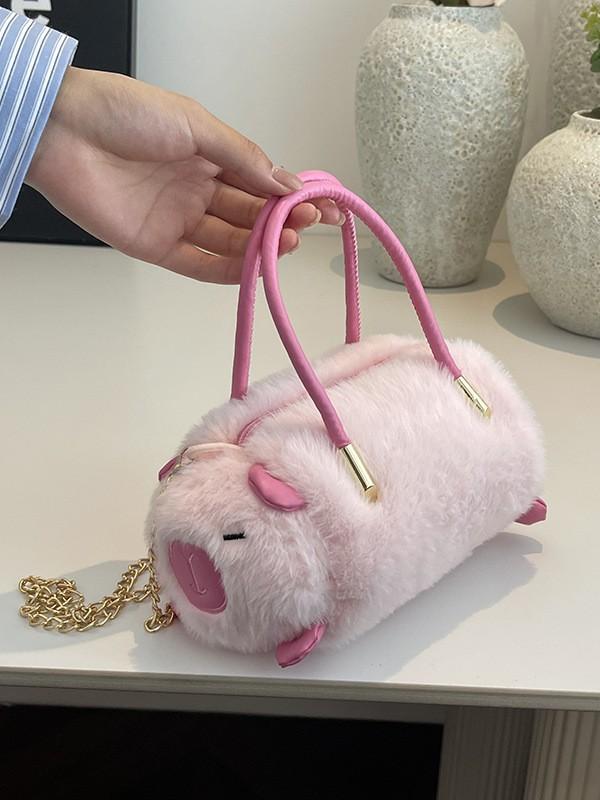 

Cute Panda & Capybara Plush Crossbody Bag, Fashion Chain Handbag, Girls Cartoon Doll Shoulder Bag 10 x 10 x 22cm