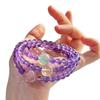 High Quality 6Mm Natural Amethyst Lemon Yellow Purple Horse Powder Strawberry Crystal Design Multi-Circle Bracelet