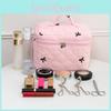 Flower Pattern Sewn Cosmetic Organizer With Durable Polyester Material For Women And Men