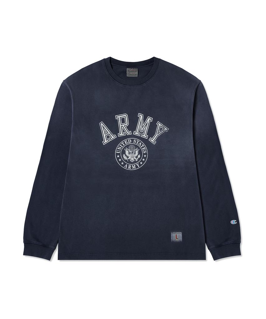 Champion Heritage Army Long Sleeve T-Shirt Dark Grey
