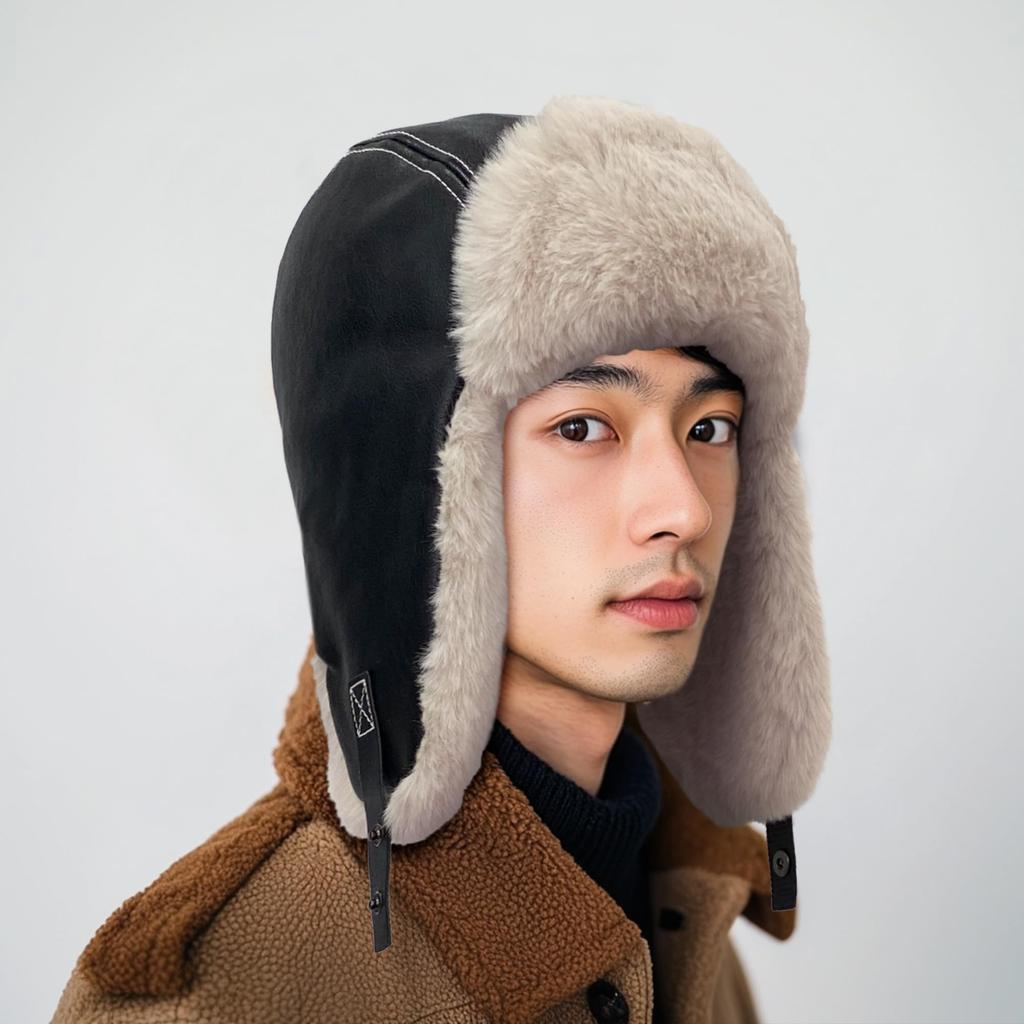 Clape Flight Cold Weather Pilot Cap with Ear Warm and Perfect for Outdoor Fall and and Hiking Cap, Thick, Waterproof, Flaps, Fluffy, Activities,