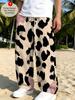 Men's casual pants straight-leg pants trousers casual loose POD to map can be determined Europe and America