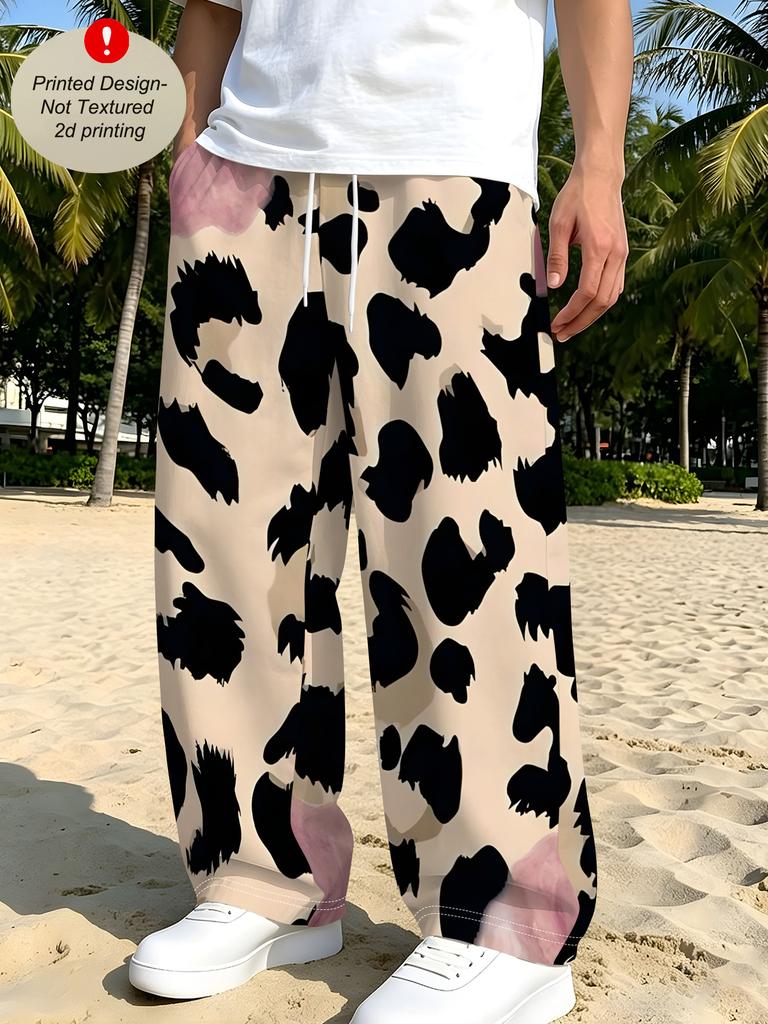 Men's casual pants straight-leg pants trousers casual loose POD to map can be determined Europe and America