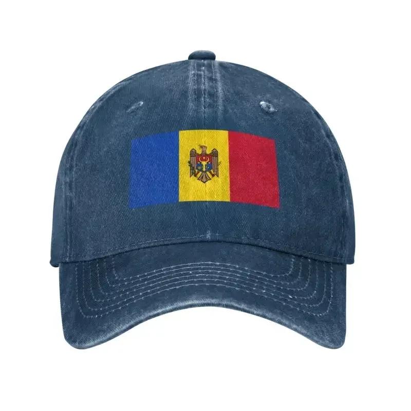Custom Fashion Cotton Flag Of Moldova Baseball Cap Women Unisex Adjustable Adult Dad Hat Summer