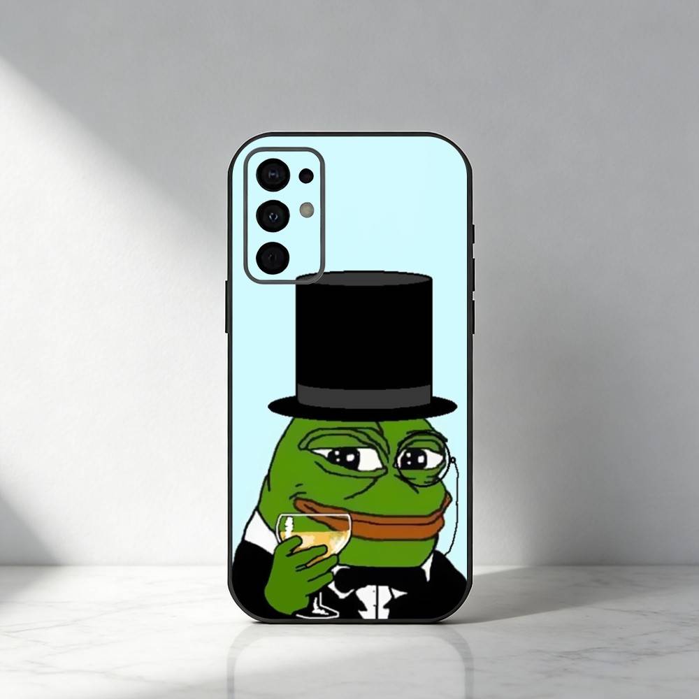 Funny Sad P-Pepe The Frog Cartoon  Phone Case For Samsung S25,S24,S21,S22,S23,S30,Ultra,S20,Plus,Fe,Note,5G Black Cover