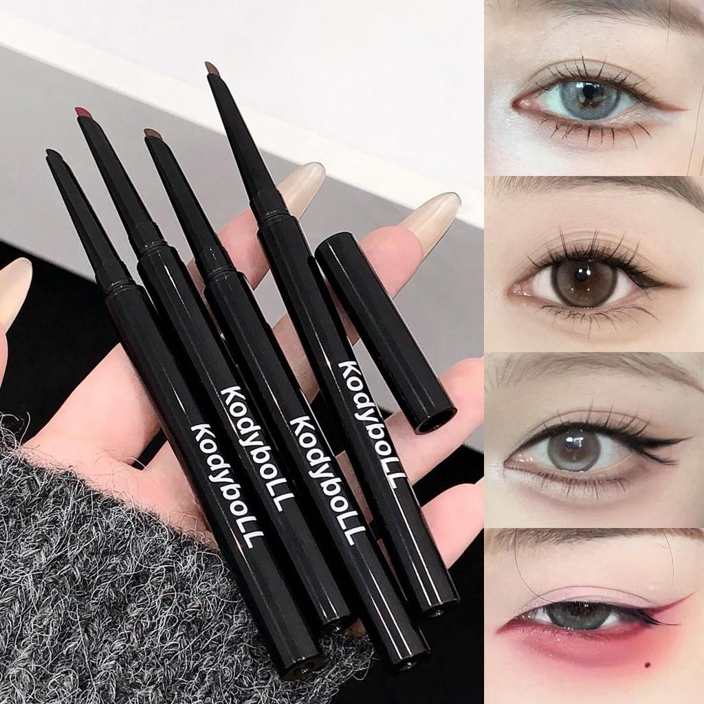 Silky Long-lasting Eye Liner Pencil Blade-tip Natural Matte Wine Red Eyeliner Easy To Color Waterproof Eye Make Up Cosmetics
