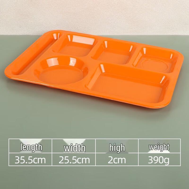 Melamine Partitioned School Canteen Tray