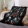 Horror Characters Printed Blanket Soft Cozy Blanket For Sofa Bedroom Living Room Dorm And Outdoor Use