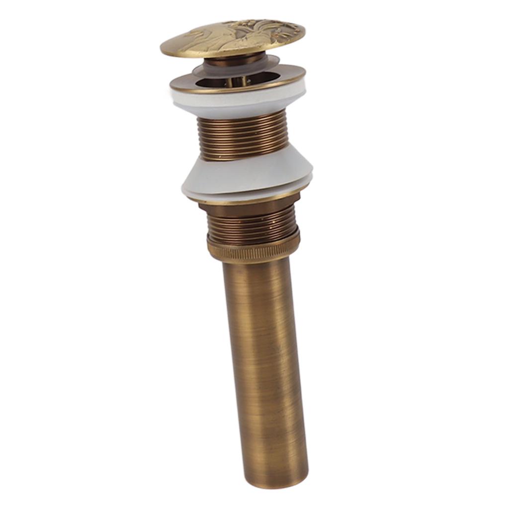 Badezimmer Waschbecken Ablauf Messing Retro Verstopfungsfreier Pop-Up Ablaufstopfen Waschtisch Ablauf Filter für Zuhause