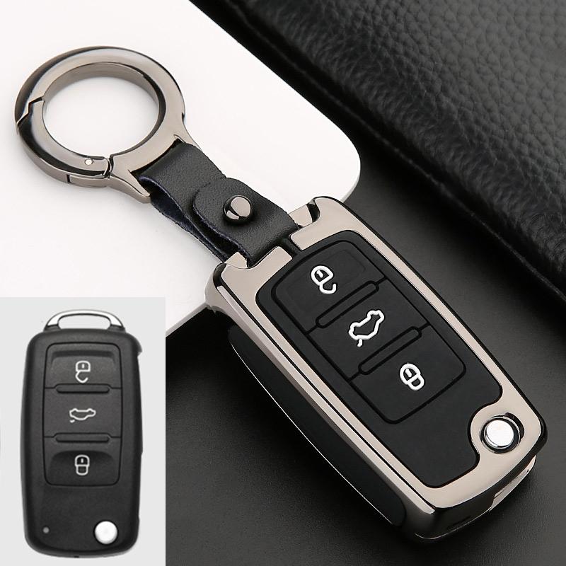 For Volkswagen Polo Golf 4 5 6 7 MK7 Tiguan Mk2 Jetta Bora T-ROC T-CROSS Scirocco Galvanized Alloy+Silicone Car Remote Key