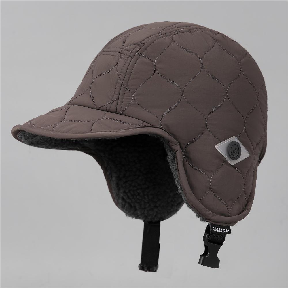 Double-Sided Lamb Plush Lei Feng Hat Women'S Winter Thickened Warm Ear Protection Hat Outdoor Ski Cycling Flight Hat